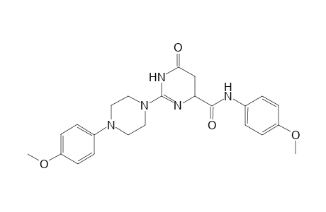 4-Pyrimidinecarboxamide, 1,4,5,6-tetrahydro-N-(4-methoxyphenyl)-2-[4-(4-methoxyphenyl)-1-piperazinyl]-6-oxo-