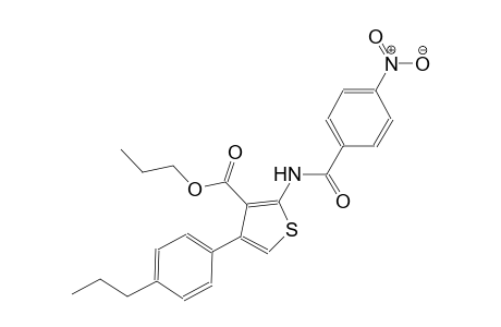 propyl 2-[(4-nitrobenzoyl)amino]-4-(4-propylphenyl)-3-thiophenecarboxylate