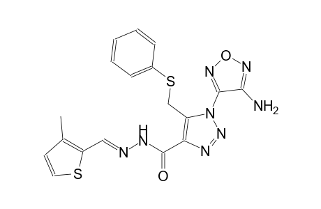 1-(4-amino-1,2,5-oxadiazol-3-yl)-N'-[(E)-(3-methyl-2-thienyl)methylidene]-5-[(phenylsulfanyl)methyl]-1H-1,2,3-triazole-4-carbohydrazide