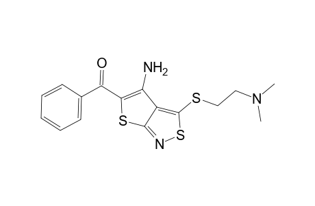 (4-Amino-3-([2-(dimethylamino)ethyl]sulfanyl)thieno[2,3-c]isothiazol-5-yl)(phenyl)methanone