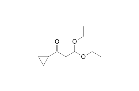 1-cyclopropyl-3,3-diethoxypropan-1-one