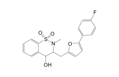 2H-1,2-benzothiazin-4-ol, 3-[[5-(4-fluorophenyl)-2-furanyl]methyl]-3,4-dihydro-2-methyl-, 1,1-dioxide