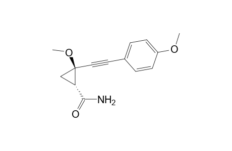 (1R*,2R*)-2-Methoxy-2-[(4-methoxyphenyl)ethynyl]cyclopropanecarboxamide
