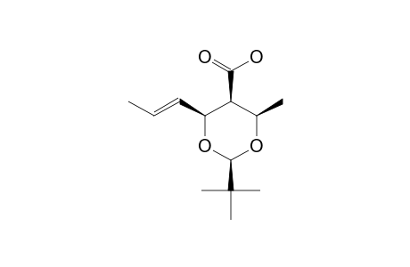 (E,2R,4S,6R)-2-TERT.-BUTYL-6-METHYL-4-(1'-PROPENYL)-1,3-DIOXAN-5-CARBOXYLIC-ACID