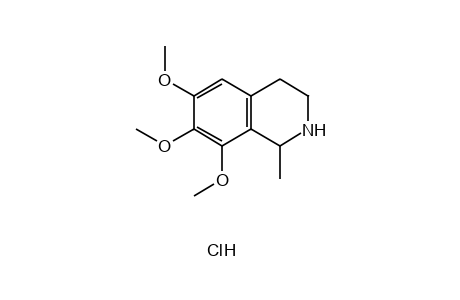 1-METHYL-1,2,3,4-TETRAHYDRO-6,7,8-TRIMETHOXYISOQUINOLINE, HYDROCHLORIDE