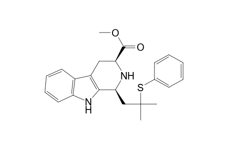 1H-Pyrido[3,4-b]indole-3-carboxylic acid, 2,3,4,9-tetrahydro-1-[2-methyl-2-(phenylthio)propyl]-, methyl ester, (1S-cis)-
