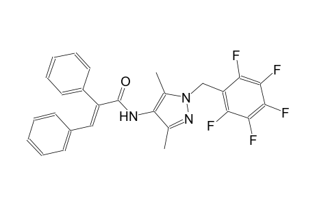 (2E)-N-[3,5-dimethyl-1-(2,3,4,5,6-pentafluorobenzyl)-1H-pyrazol-4-yl]-2,3-diphenyl-2-propenamide