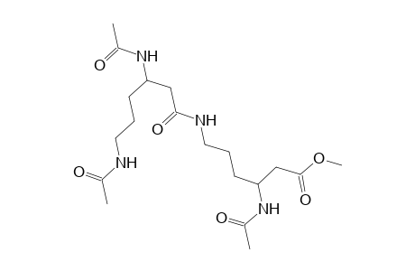 Hexanoic acid, 3-(acetylamino)-6-[[3,6-bis(acetylamino)-1-oxohexyl]amino]-, methyl ester, [S-(R*,R*)]-