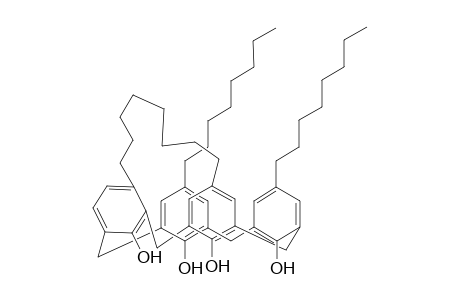 11,23-dioctyl-5,17-octano-25,26,27,28-tetrahydroxycalix[4]arene