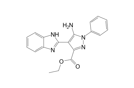 Ethyl 5-amino-1-phenyl-4-(benzimidazol-2-yl)pyrazole-3-carboxylate