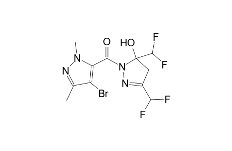 1-[(4-bromo-1,3-dimethyl-1H-pyrazol-5-yl)carbonyl]-3,5-bis(difluoromethyl)-4,5-dihydro-1H-pyrazol-5-ol
