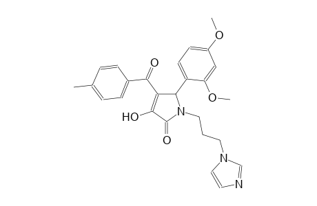 5-(2,4-dimethoxyphenyl)-3-hydroxy-1-[3-(1H-imidazol-1-yl)propyl]-4-(4-methylbenzoyl)-1,5-dihydro-2H-pyrrol-2-one