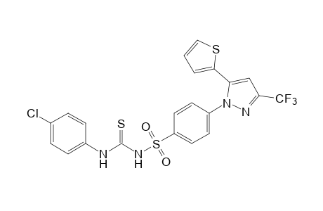 1-(p-chlorophenyl)-3-{{p-[5-(2-thienyl)-3-(trifluoromethyl)pyrazol-1-yl]phenyl}sulfonyl}-2-thiourea