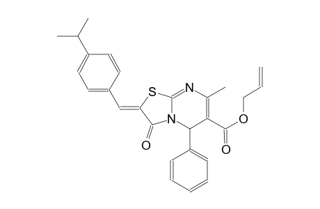 allyl (2Z)-2-(4-isopropylbenzylidene)-7-methyl-3-oxo-5-phenyl-2,3-dihydro-5H-[1,3]thiazolo[3,2-a]pyrimidine-6-carboxylate