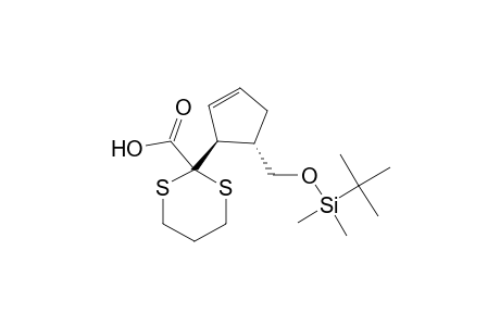 1,3-Dithiane-2-carboxylic acid, 2-[5-[[[(1,1-dimethylethyl)dimethylsilyl]oxy]methyl]-2-cyclopenten-1- yl]-, (1S-trans)-