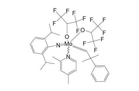 MO-(N-2,6-I-PR(2)-C6H4)-(CHCME2PH)-[OCH(CF3)(2)](2)-(2,4-LUTIDINE)