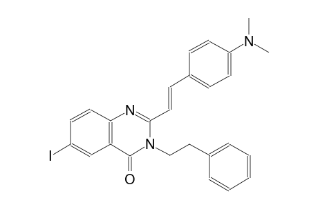 2-{(E)-2-[4-(dimethylamino)phenyl]ethenyl}-6-iodo-3-(2-phenylethyl)-4(3H)-quinazolinone