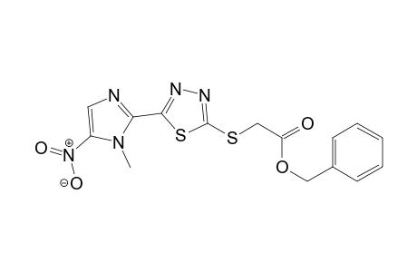 Phenylmethyl .alpha.-[5-(1-methyl-5-nitro-2-imidazolyl)-1,3,4-thiadiazole-2-ylthio]acetate