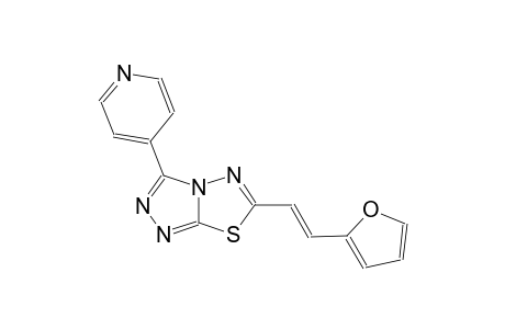 [1,2,4]triazolo[3,4-b][1,3,4]thiadiazole, 6-[(E)-2-(2-furanyl)ethenyl]-3-(4-pyridinyl)-