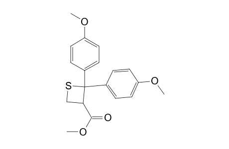 3-Thietanecarboxylic acid, 2,2-bis(4-methoxyphenyl)-, methyl ester