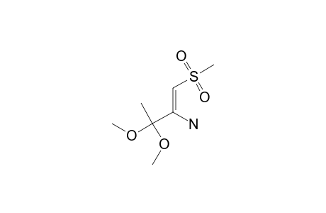 (Z)-2,2-DIMETHOXY-1-[(METHYLSULFONYL)-METHYLENE]-PROPYLAMINE