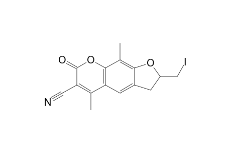2-(iodanylmethyl)-5,9-dimethyl-7-oxidanylidene-2,3-dihydrofuro[3,2-g]chromene-6-carbonitrile