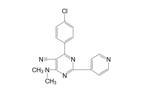 4-(p-CHLOROPHENYL)-6-(DIMETHYLAMINO)-2-(4-PYRIDYL)-5-PYRIMIDINECARBONITRILE