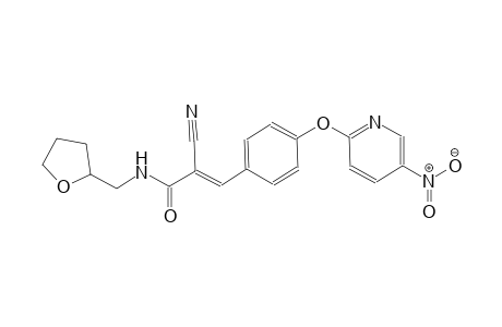 (2E)-2-cyano-3-{4-[(5-nitro-2-pyridinyl)oxy]phenyl}-N-(tetrahydro-2-furanylmethyl)-2-propenamide