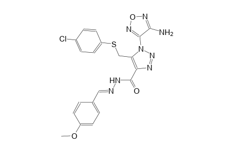 1-(4-amino-1,2,5-oxadiazol-3-yl)-5-{[(4-chlorophenyl)sulfanyl]methyl}-N'-[(E)-(4-methoxyphenyl)methylidene]-1H-1,2,3-triazole-4-carbohydrazide