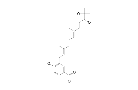 KUHISTANOL-A;3-(10',11'-DIHYDRO-10',11'-DIHYDROXY-FARNESYL)-PARA-HYDROXY-BENZOIC-ACID