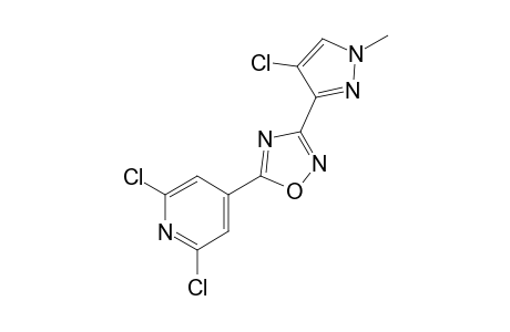 3-(4-chloro-1-methylpyrazol-3-yl)-5-(2,6-dichloro-4-pyridyl)-1,2,4-oxadiazole