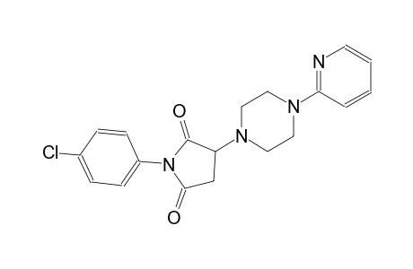 2,5-pyrrolidinedione, 1-(4-chlorophenyl)-3-[4-(2-pyridinyl)-1-piperazinyl]-