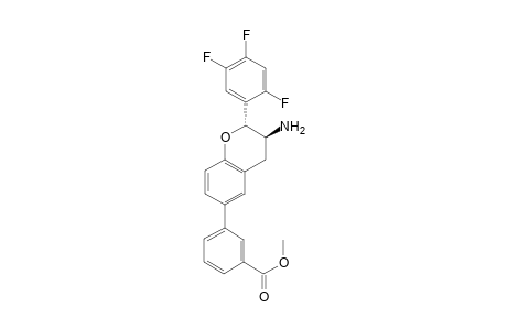 trans-methyl 3-(3-amino-2-(2,4,5-trifluorophenyl)-3,4-dihydro-2H-chromene-6-yl)benzoate