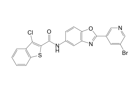 1-Benzothiophene-2-carboxamide, N-[2-(5-bromo-3-pyridinyl)-1,3-benzoxazol-5-yl]-3-chloro-