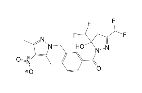 3,5-bis(difluoromethyl)-1-{3-[(3,5-dimethyl-4-nitro-1H-pyrazol-1-yl)methyl]benzoyl}-4,5-dihydro-1H-pyrazol-5-ol