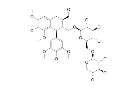 ALANGILIGNOSIDE-A;6''-BETA-D-XYLOPYRANOSYL-(+)-LYONIRESINOL-3A-O-BETA-D-GLUCOPYRANOSIDE