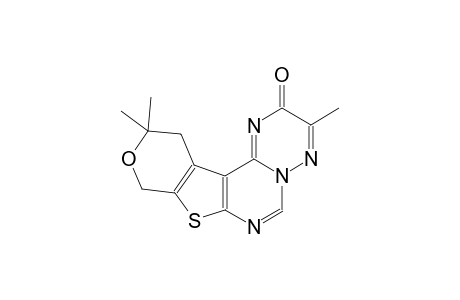 3,11,11-trimethyl-11,12-dihydro-2H,9H-pyrano[4'',3'':4',5']thieno[2',3':4,5]pyrimido[1,6-b][1,2,4]triazin-2-one