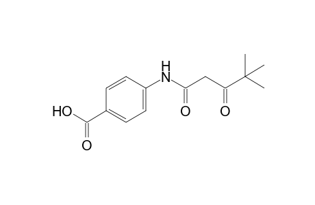 p-(4,4-dimethyl-3-oxovaleramido)benzoic acid