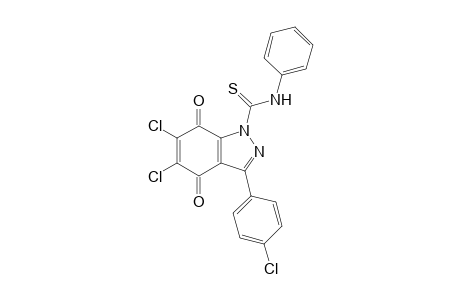 5,6-Dichloro-3-(4-chlorophenyl)-4,7-dioxo-N-phenyl-4,7-dihydro-1H-indazole-1-carbothioamide