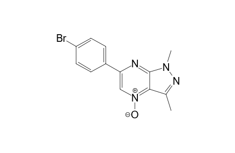 1,3-Dimethyl-6-(4-bromophenyl)pyrazolo[3,4-b]pyrazine 4-oxide
