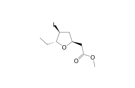 Methyl (2'SR,4'SR,5'SR)-(5'-ethyl-4'-iodotetrahydrofuran-2'-yl)acetate