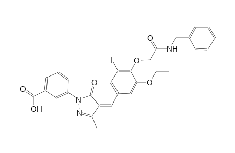 3-((4Z)-4-{4-[2-(benzylamino)-2-oxoethoxy]-3-ethoxy-5-iodobenzylidene}-3-methyl-5-oxo-4,5-dihydro-1H-pyrazol-1-yl)benzoic acid