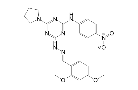 benzaldehyde, 2,4-dimethoxy-, [4-[(4-nitrophenyl)amino]-6-(1-pyrrolidinyl)-1,3,5-triazin-2-yl]hydrazone