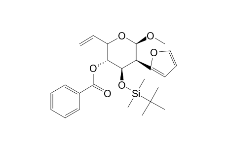 .alpha.-L-lyxo-Hept-6-enopyranoside, methyl 2,6,7-trideoxy-3-O-[(1,1-dimethylethyl)dimethylsilyl]-1-C-2-furanyl-, benzoate