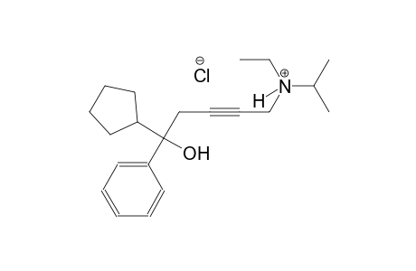 5-cyclopentyl-N-ethyl-5-hydroxy-N-isopropyl-5-phenyl-2-pentyn-1-aminium chloride