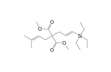 (E)-Dimethyl 2-(3-methylbut-2-enyl)-2-(3-(triethylsilyl)allyl)malonate