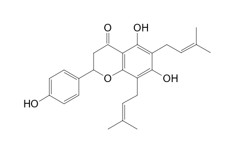 2-(4-hydroxyphenyl)-6,8-bis(3-methylbut-2-enyl)-5,7-bis(oxidanyl)-2,3-dihydrochromen-4-one
