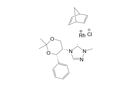 (4S,5S)-Chloro(1-methyl-4-(2,2-dimethyl-4-phenyl-1,3-di-oxan-5-yl)-4,5-dihydro-1H-1,2,4-triazol-5-ylidene)(eta-4-1,5-norbornadiene)rhodium(I)