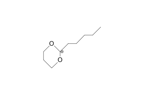 2-Pentyl-1,3-dioxan-2-ylium cation