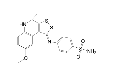 4-{[(1Z)-8-methoxy-4,4-dimethyl-4,5-dihydro-1H-[1,2]dithiolo[3,4-c]quinolin-1-ylidene]amino}benzenesulfonamide